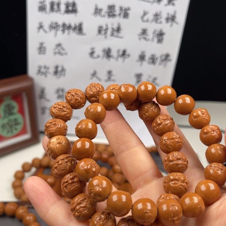 熊****猴头核桃手串恶僧百态