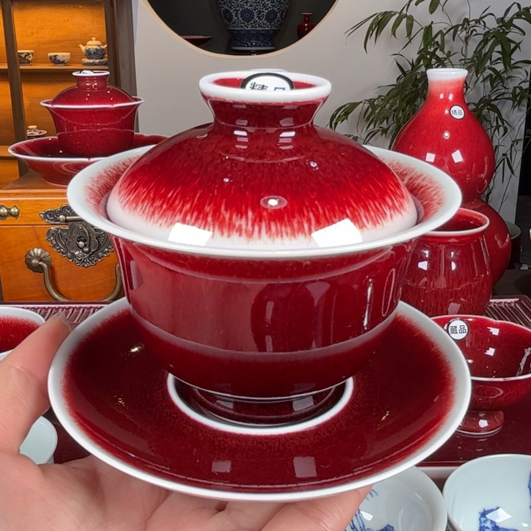 杯闻轩坊柴窑 精品元宝盖碗
