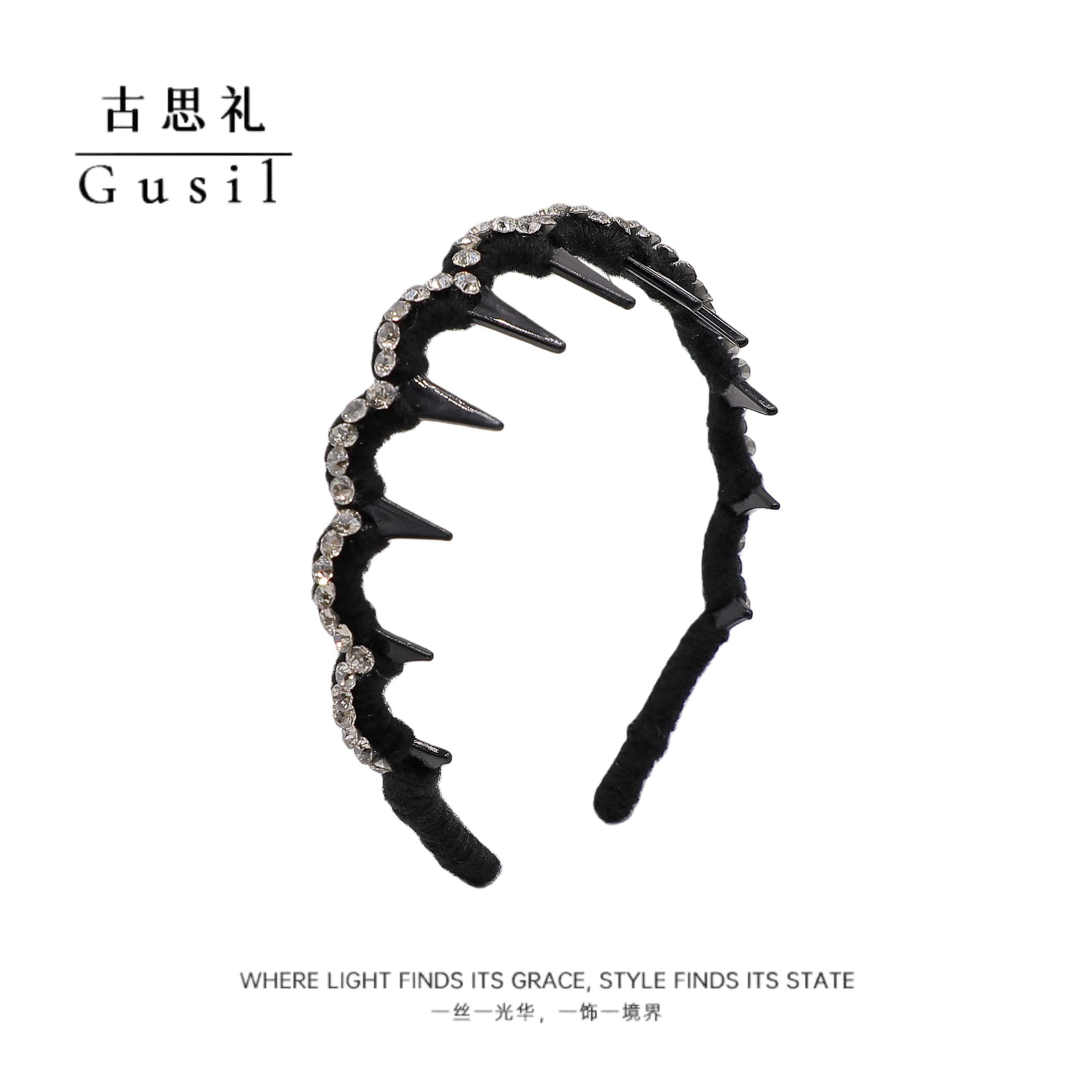 古思礼韩系简约闪亮高颅顶发箍GS9446