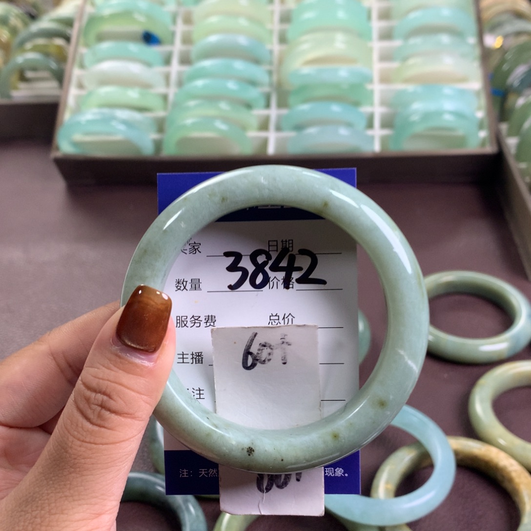 未镶嵌蛇纹石玉手镯3842