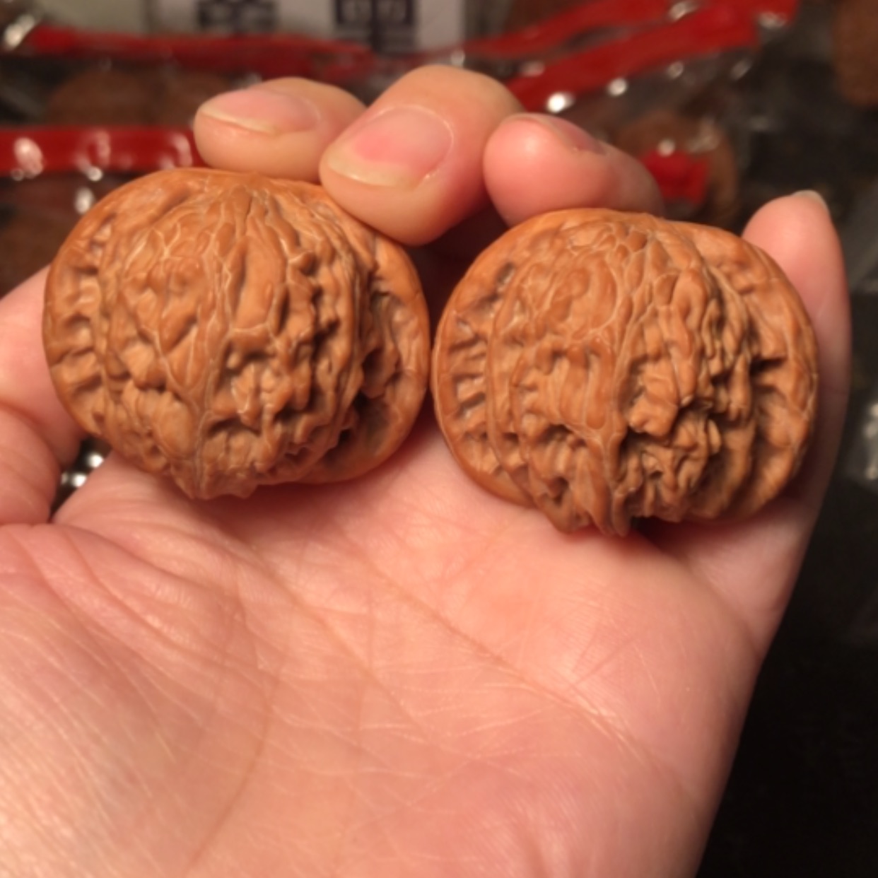 【闪购商品】文玩核桃把件磨盘40