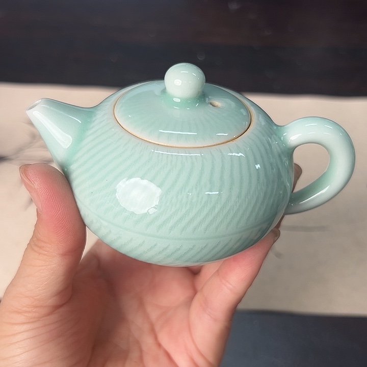 龙泉云间青瓷小米茶器
