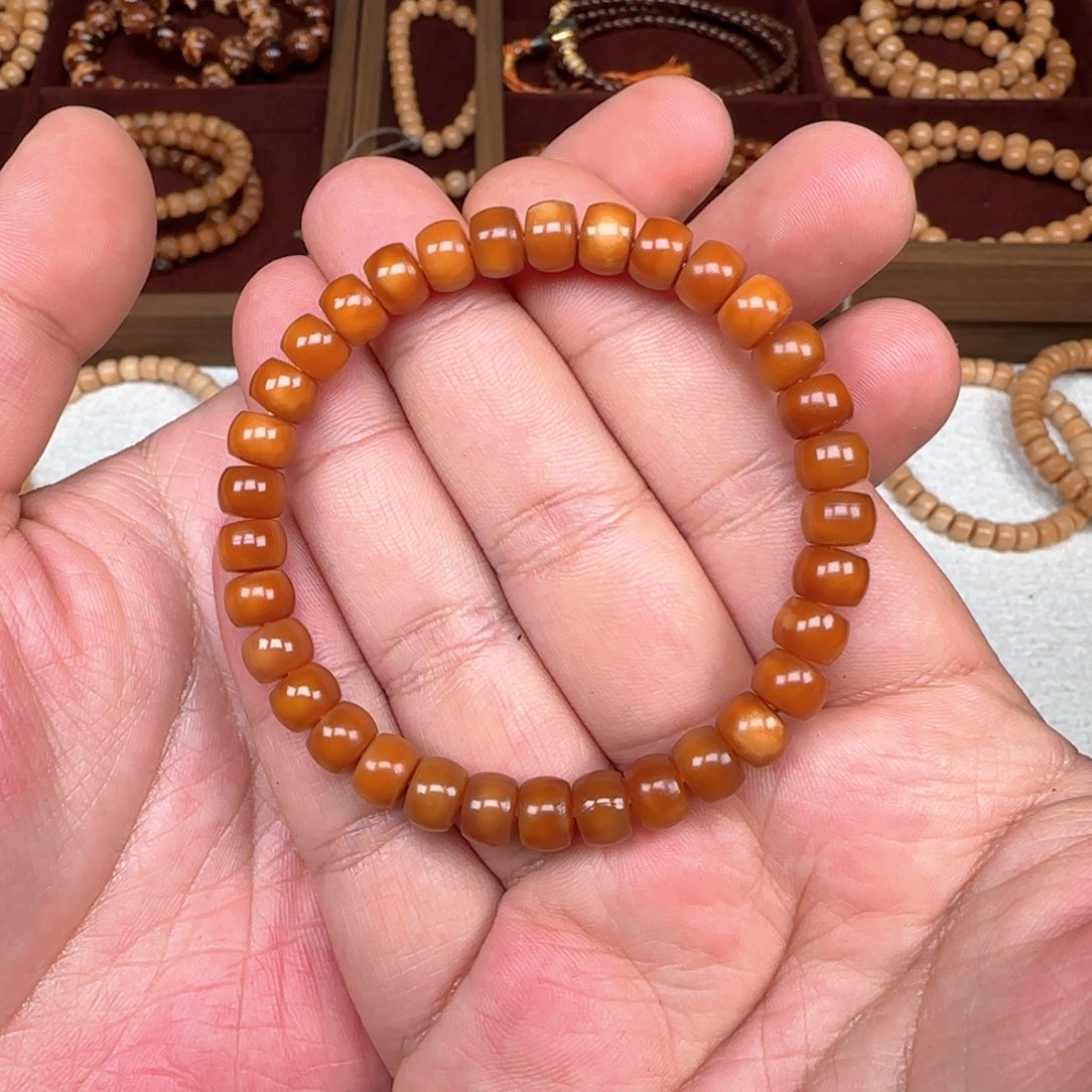 星月菩提手串龙脊 药片 尺寸8*6 头货