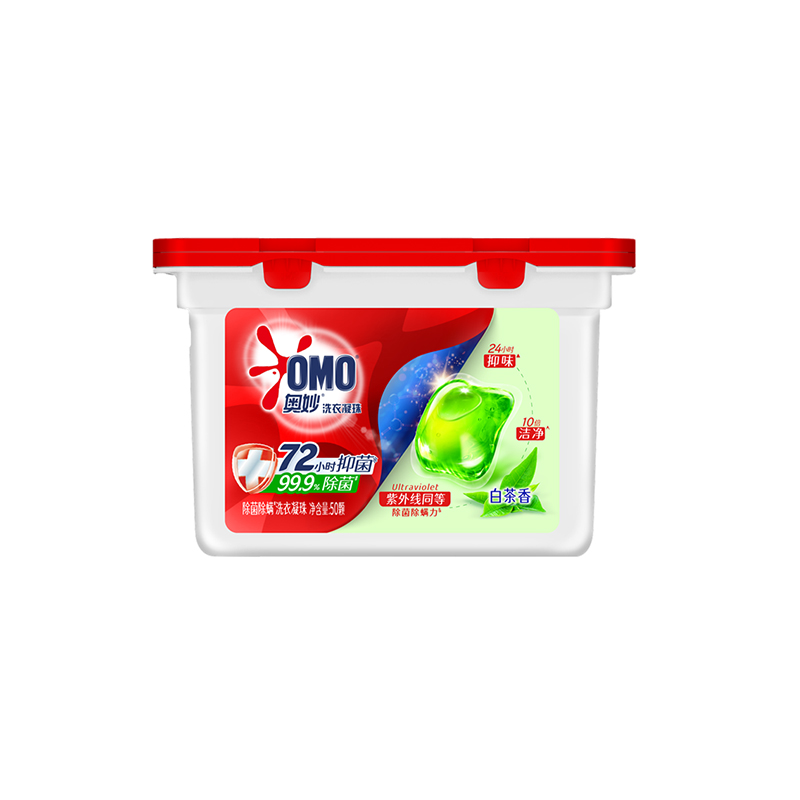 奥妙自然工坊单腔白茶除菌洗衣凝珠400g/盒