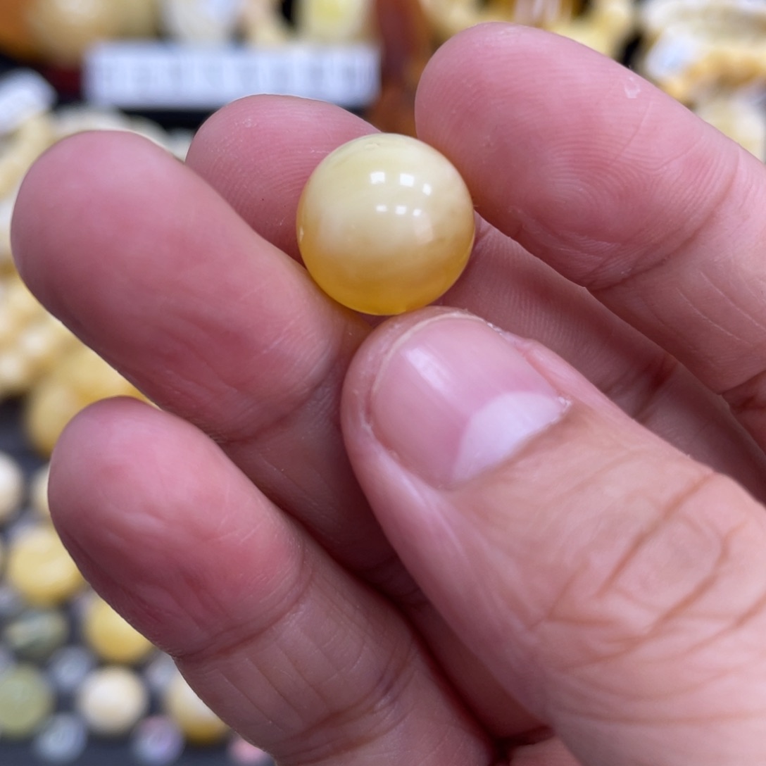 琥珀珠宝奇石未镶嵌13mm