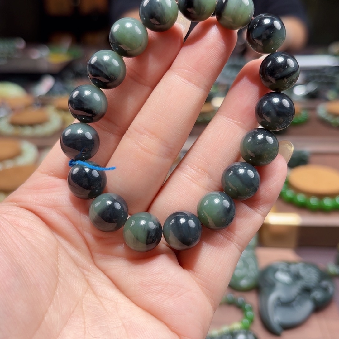 和田玉未镶嵌手链12 且末 