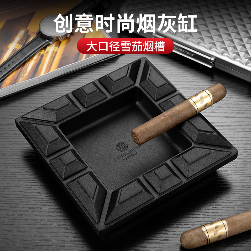 茄龙烟灰缸大号复古风雪茄烟灰缸金属材质个性创意烟灰缸CL-2029