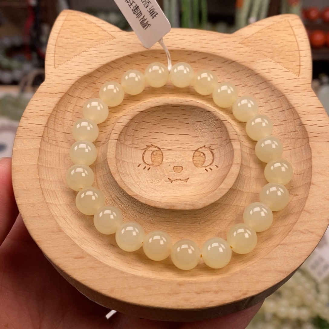 和田玉手链未镶嵌原****