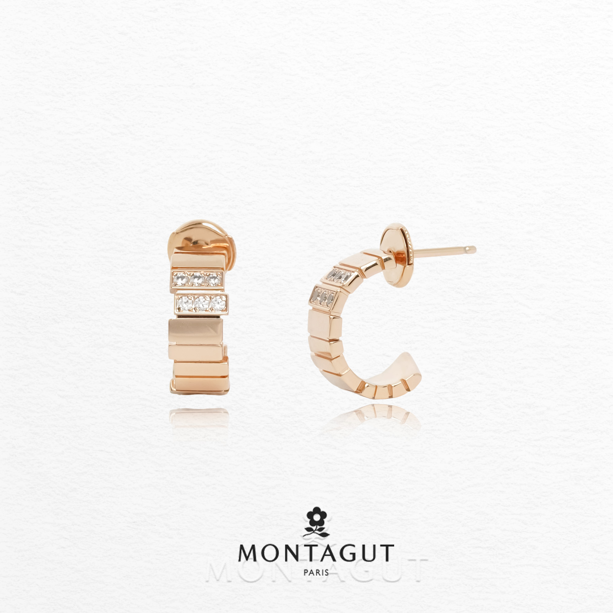 铜合金耳饰 法国梦特娇轻奢系列玫瑰梯光耳环【4165】JJ