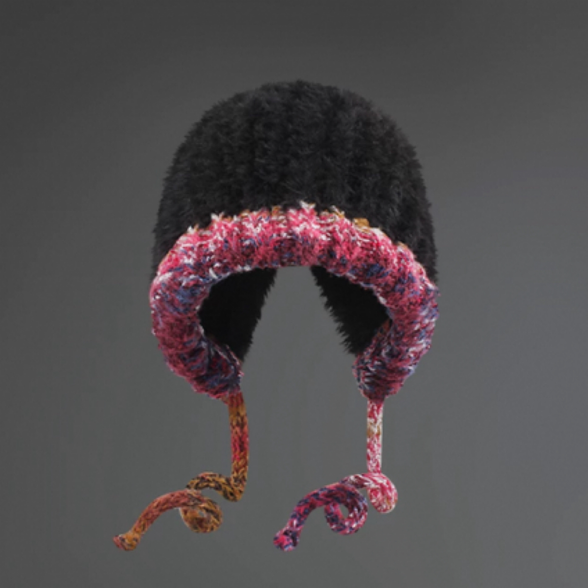 护耳毛绒针织女保暖加厚显脸小毛线帽子