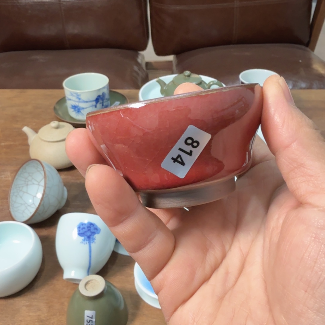 胡***长汝窑开片豇豆红喜欢的可以拍