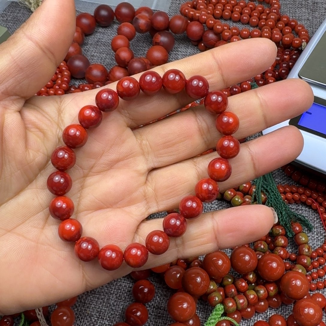 南红玛瑙未镶嵌手链