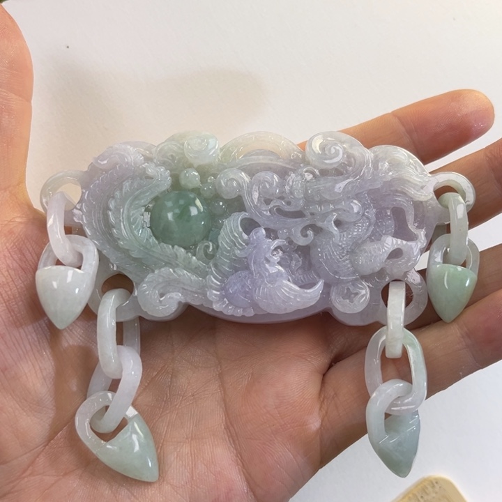 翡翠吊坠(赠链)未镶嵌代编织