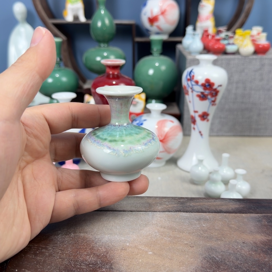 陶瓷手工小花器摆件
