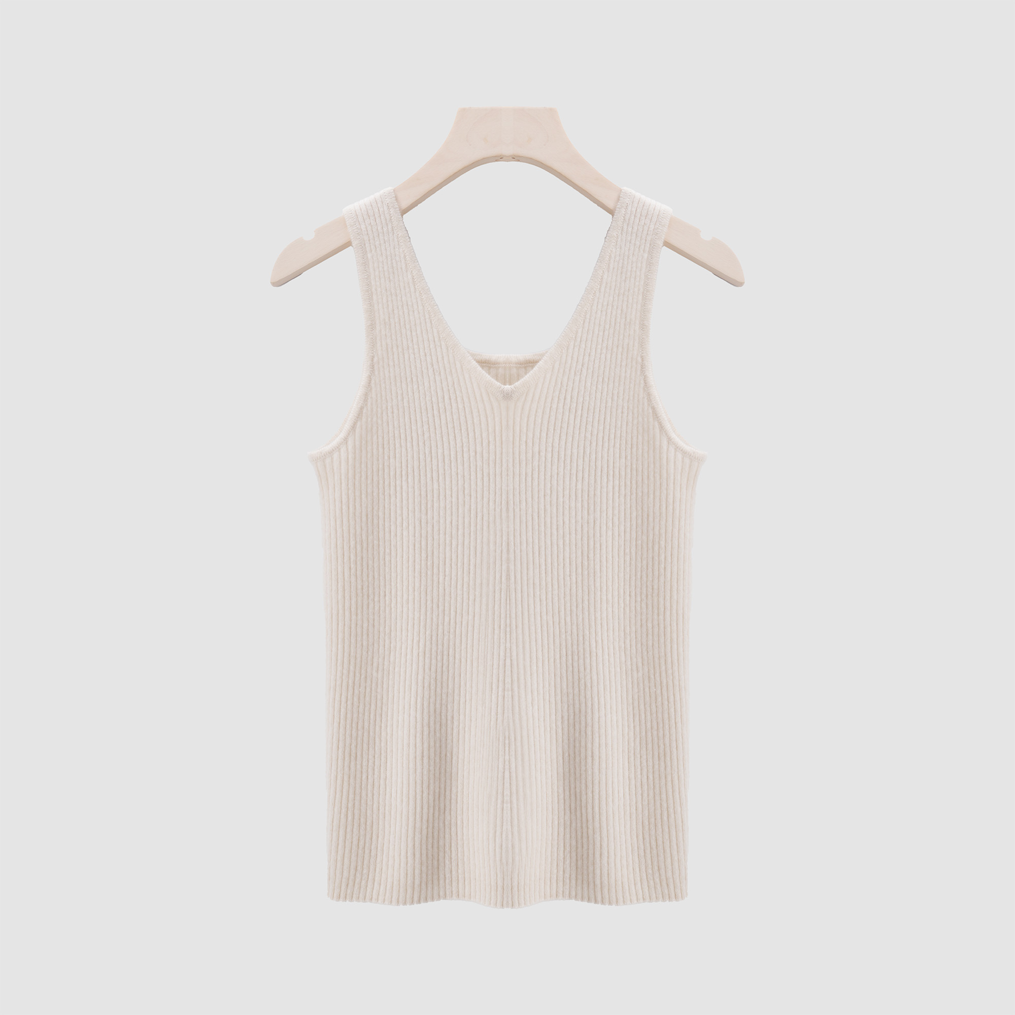 【软铠甲】前V后圆一线100%纯羊绒背心25016