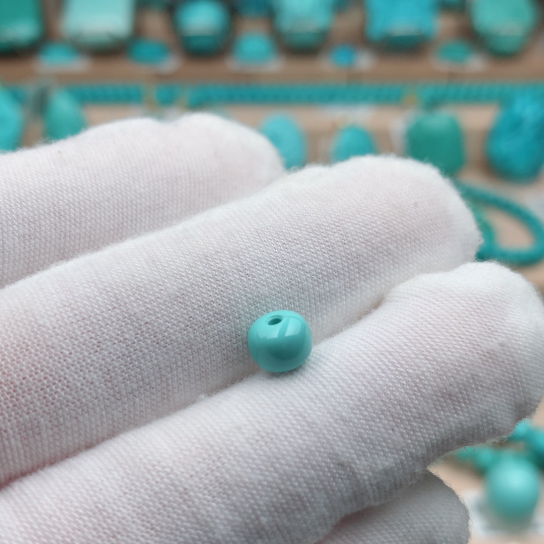 未镶嵌绿松石珠宝奇石6.6mm