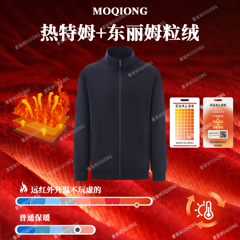 【墨琼】“双倍姆粒·顶梁柱”热特姆+姆粒绒！（限量发售）男款拉链外套