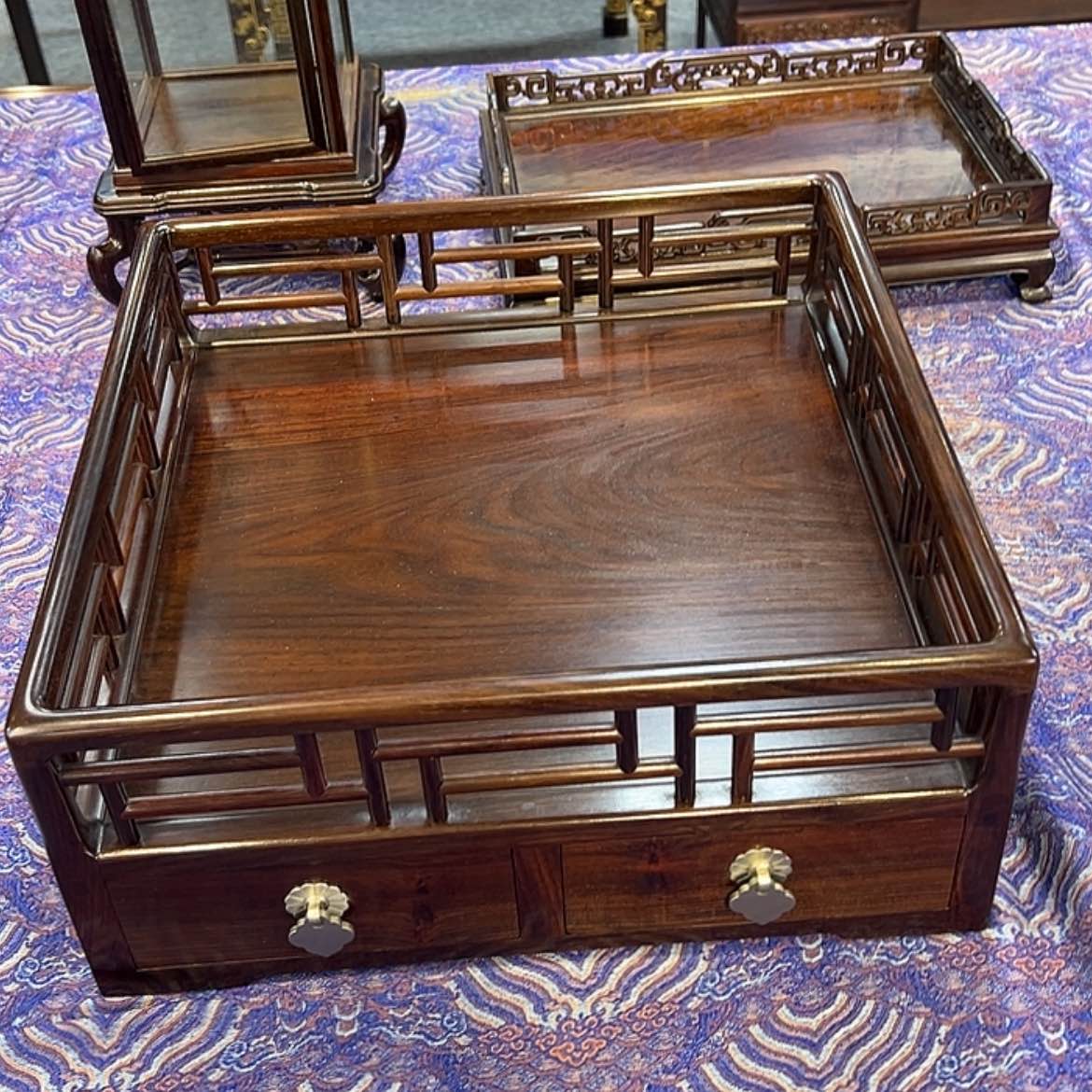 【闪购商品】红酸枝木类成套家具都承盘