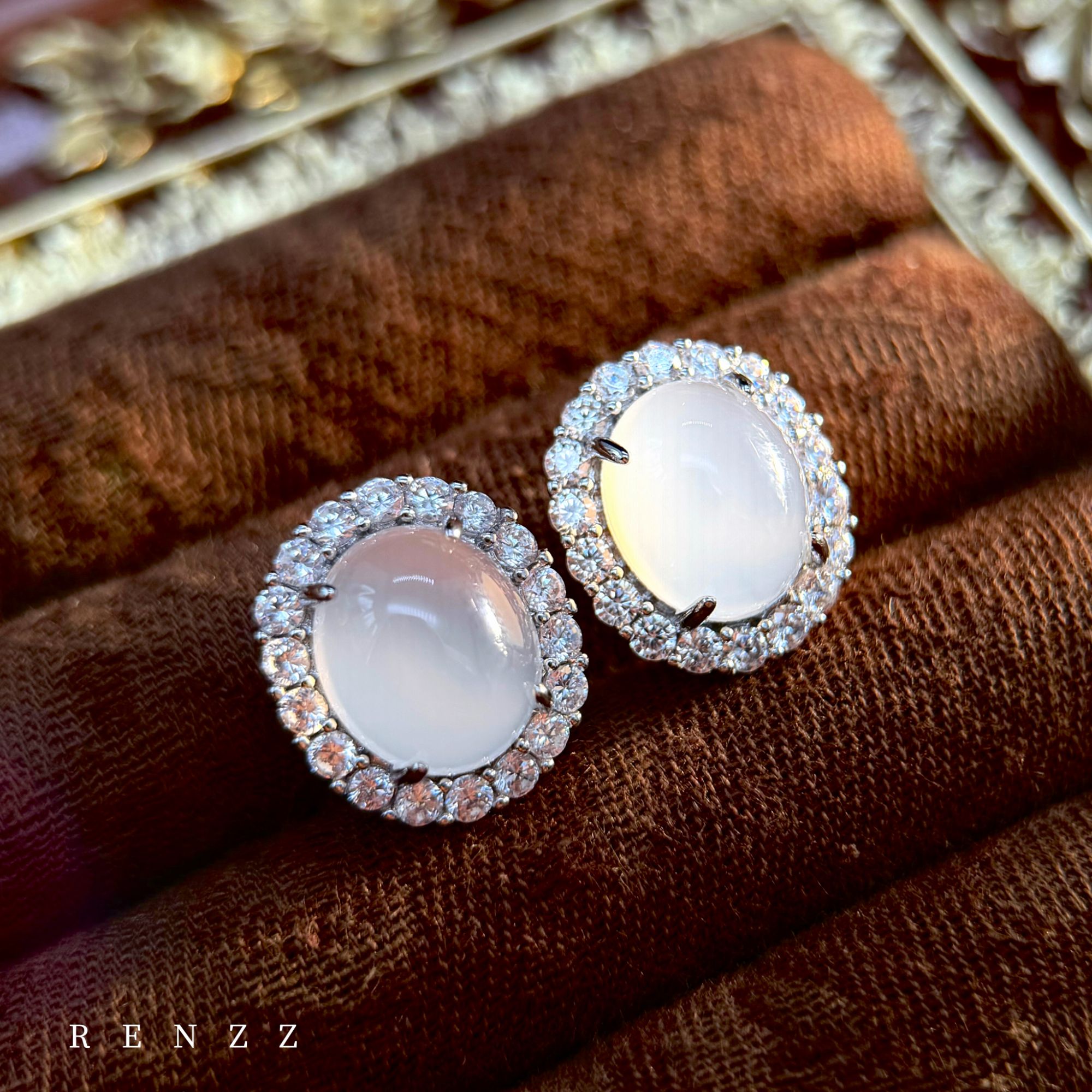 2675 玉髓/925银耳针/设计师款款玉髓耳钉