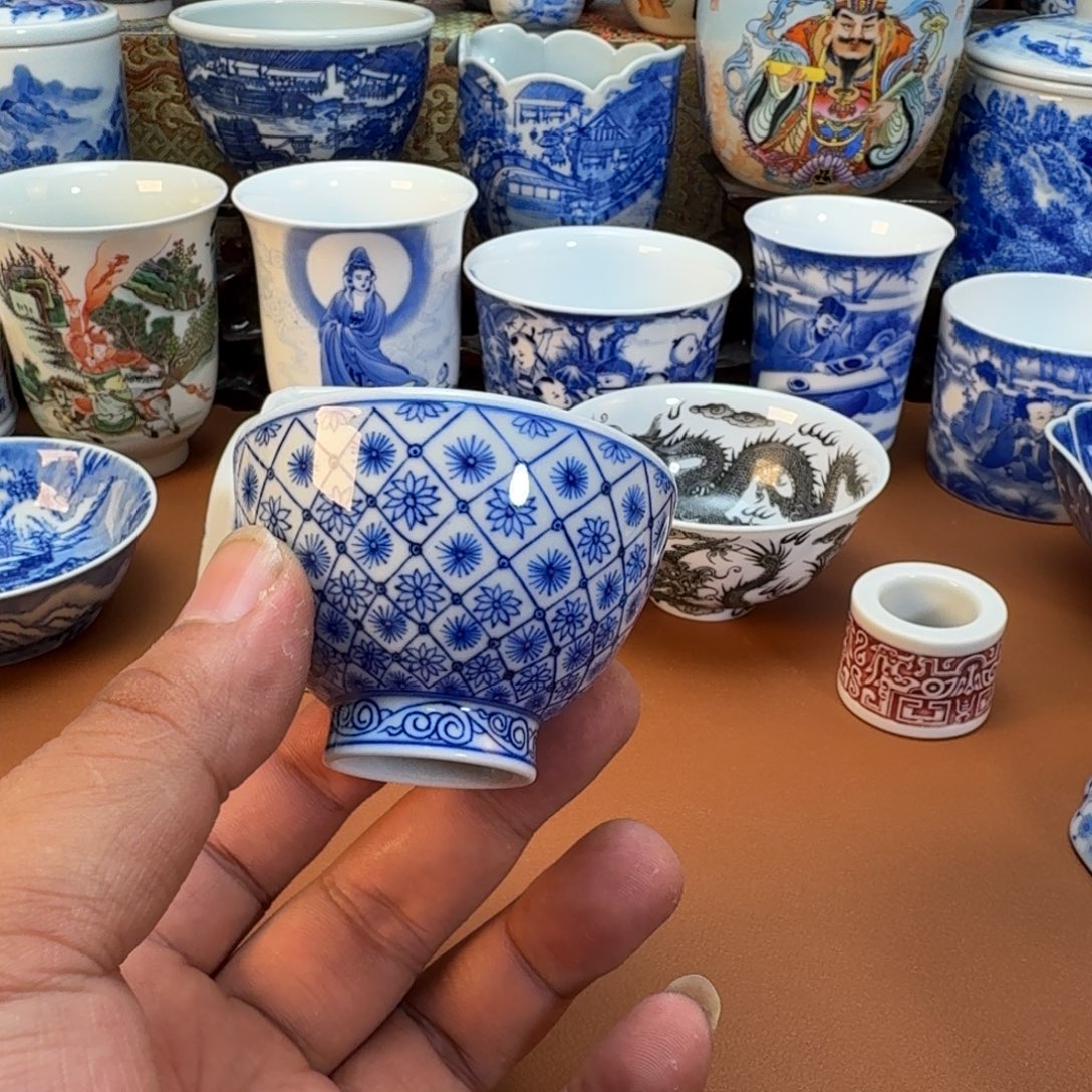 $***$陶杯子景德镇全手工手绘陶瓷