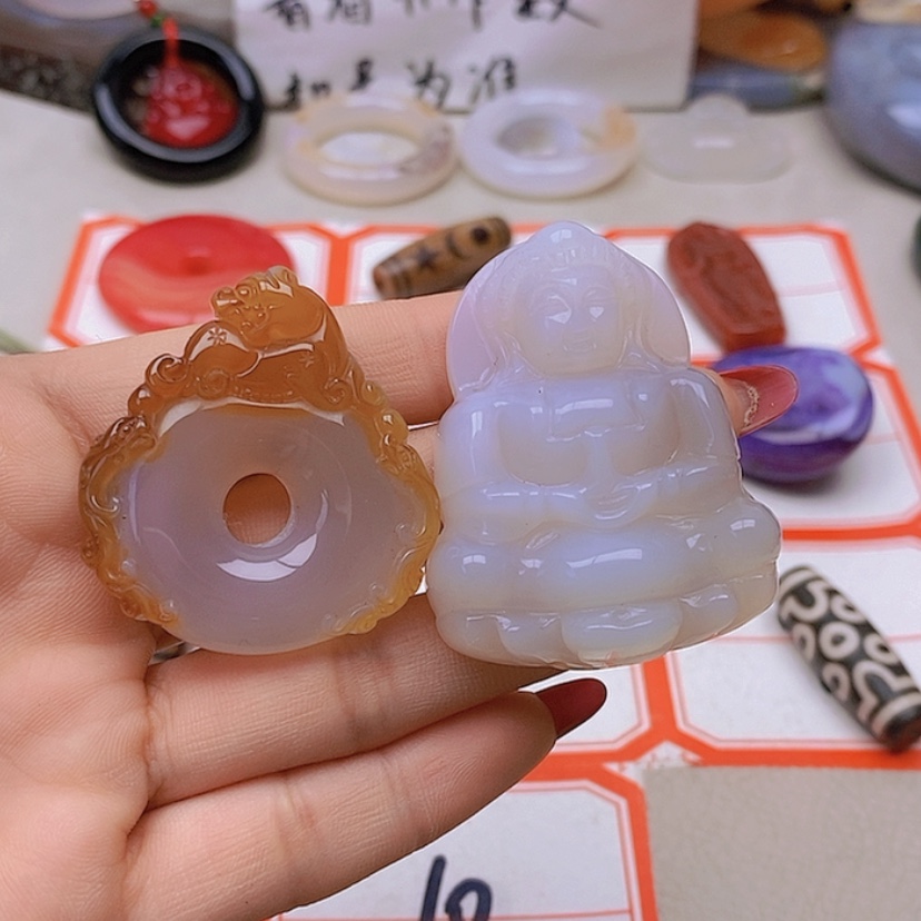 【闪购商品】未镶嵌玛瑙/玉髓珠宝半成品老*