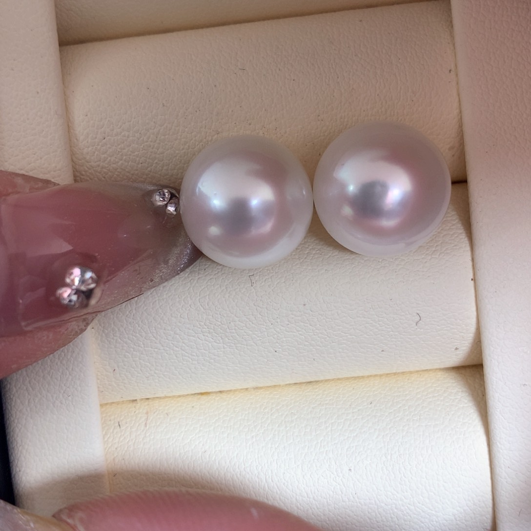 海水珍珠耳饰18K金镶嵌