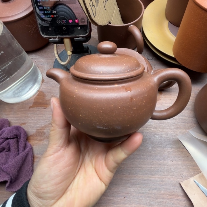 紫砂茶壶紫*胆全手工茶壶