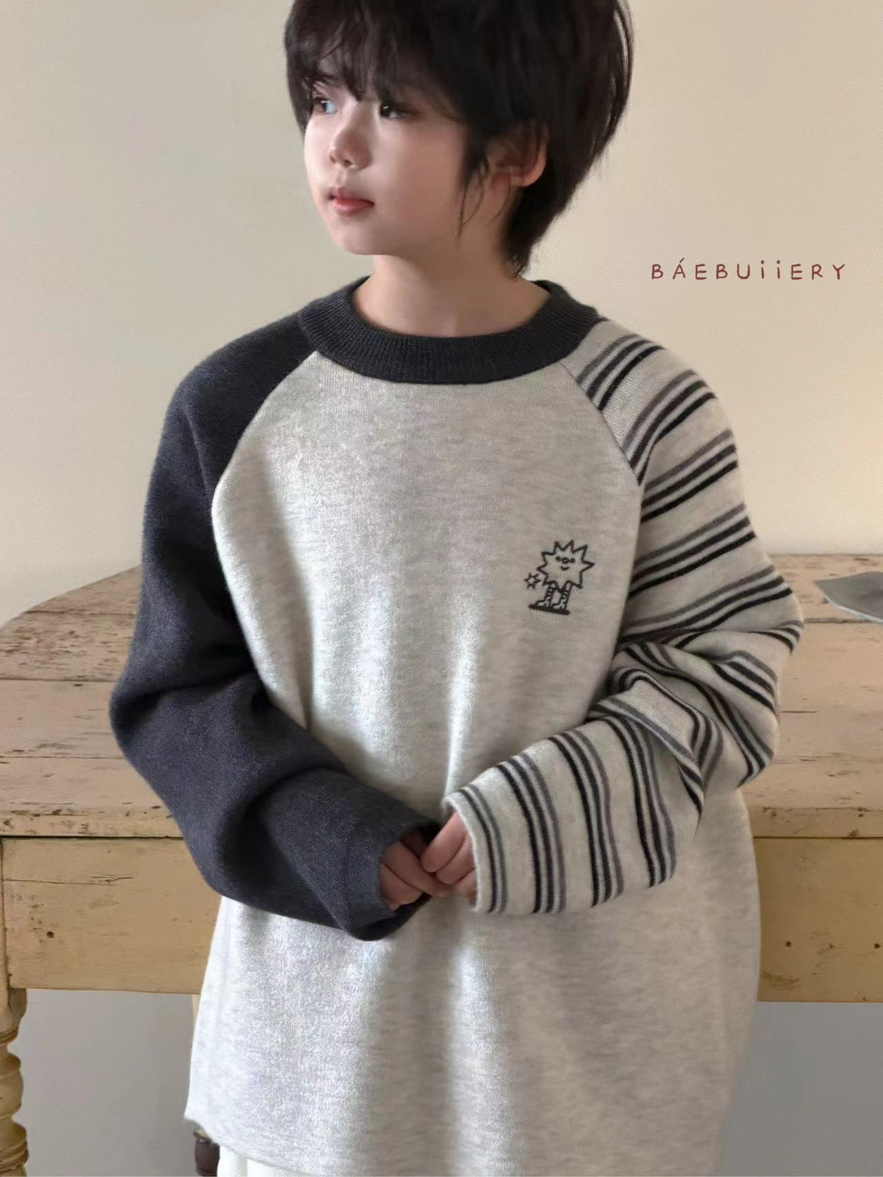 529307冬季新款儿童加绒毛衣