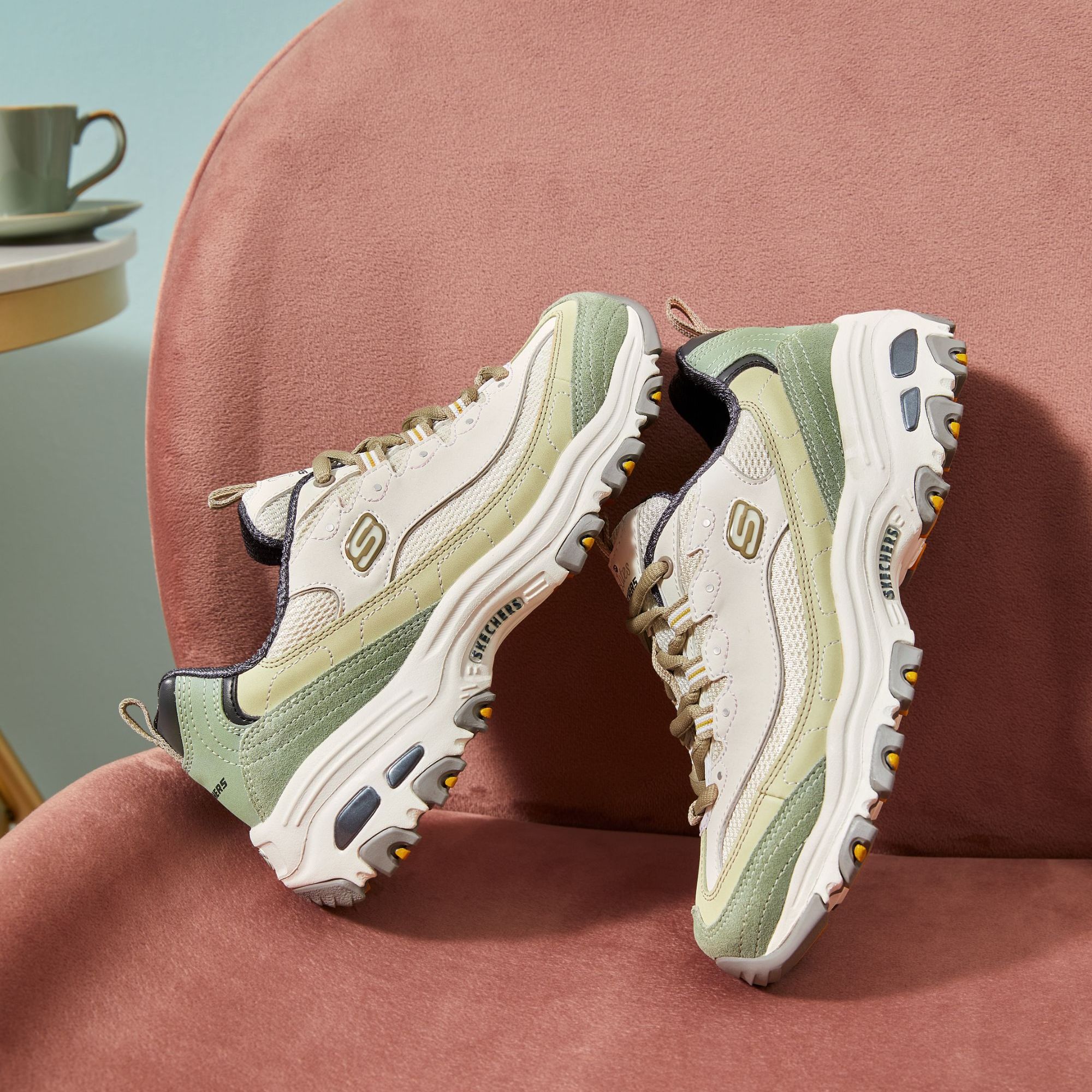 斯凯奇熊猫鞋老爹鞋女鞋厚底运动休闲鞋13167/150241 DB