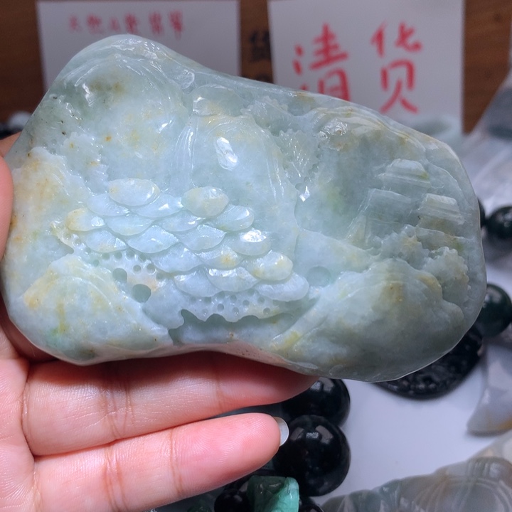 翡翠未镶嵌颈饰保真天然A货翡翠