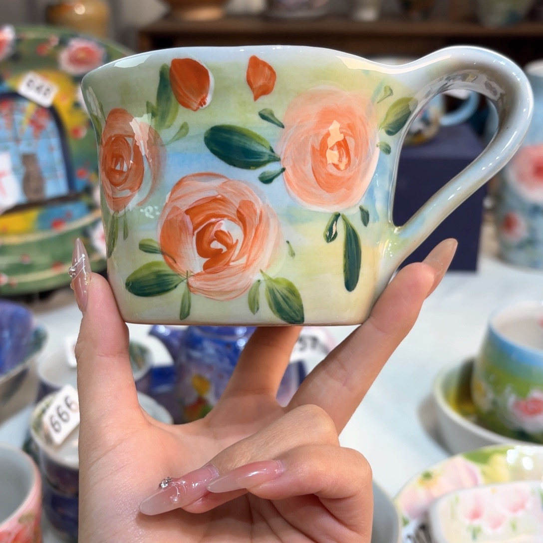 景德镇手绘高温釉下彩陶瓷茶具