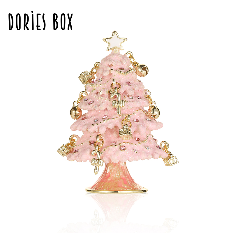DORIES BOX 首饰盒/箱 （雪琪专属）粉色圣诞树戒指盒珐琅彩摆件