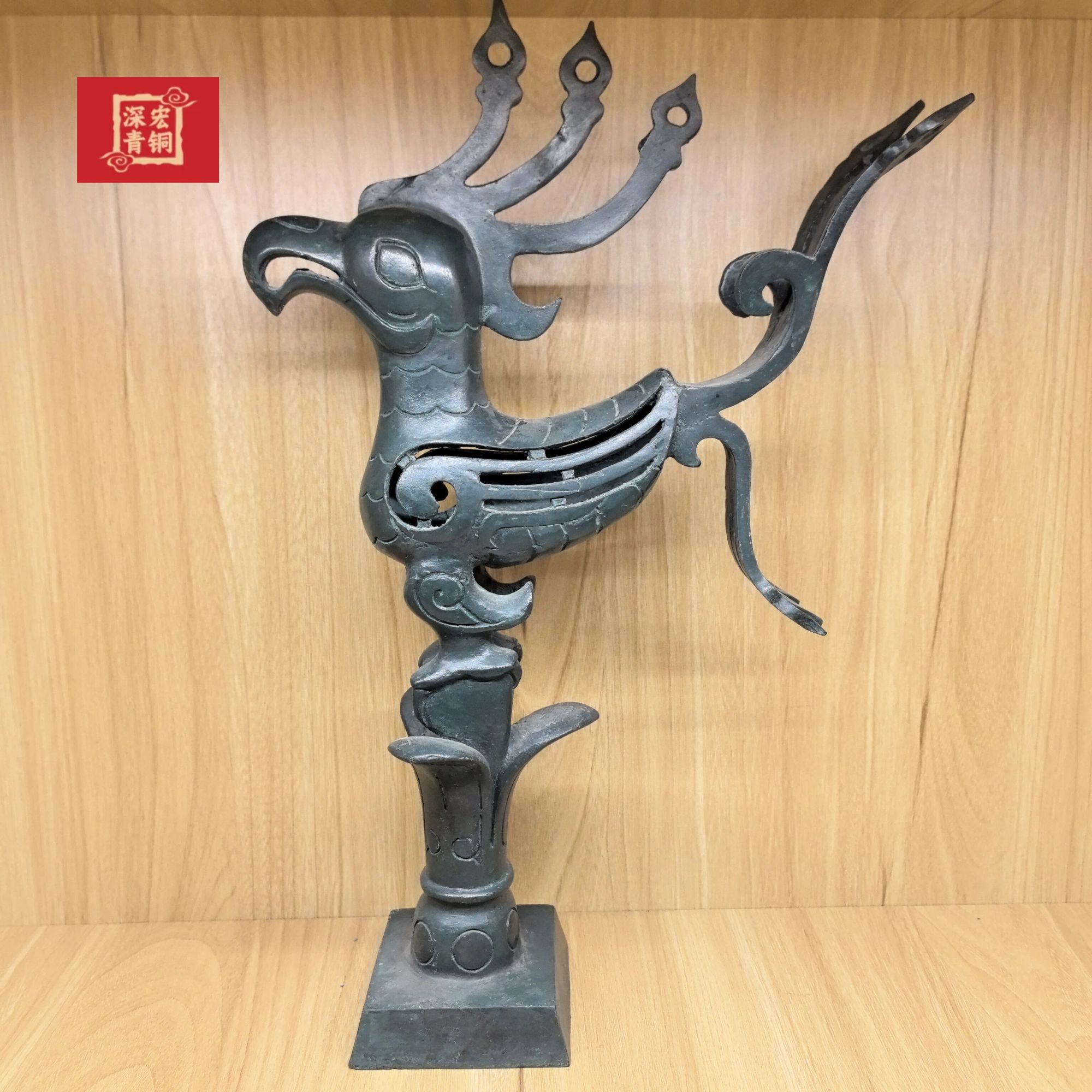 三星堆太阳神鸟 铜仿古青铜器家居桌面摆件