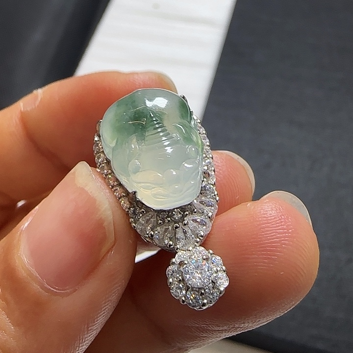 翡翠未镶嵌颈饰貔貅