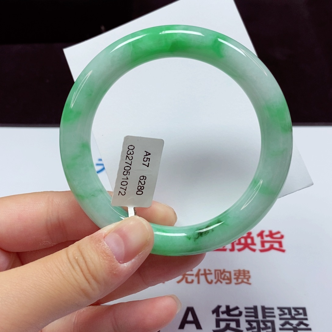 翡翠手镯未镶嵌纯天然缅甸A货翡翠57
