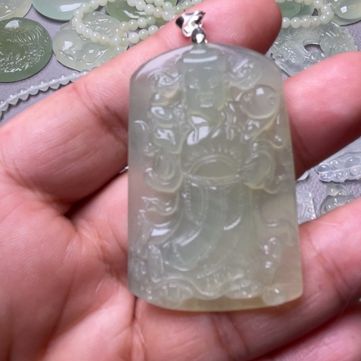 岫玉吊坠(赠链)未镶嵌红**恋