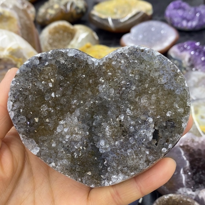 未镶嵌珠宝半成品水晶大爱心