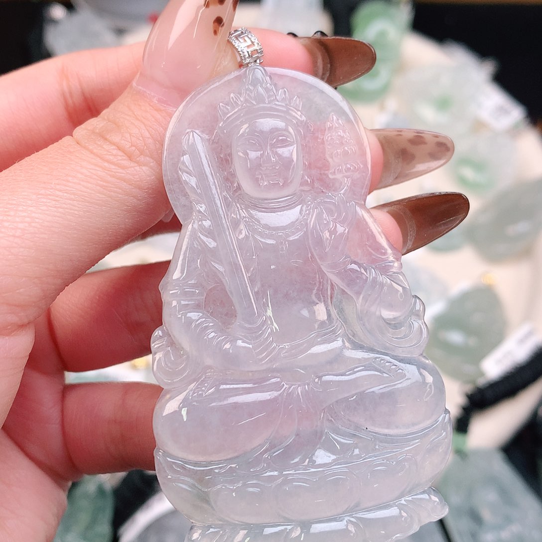 翡翠颈饰18K金镶嵌大虚空78.7、71、42、5