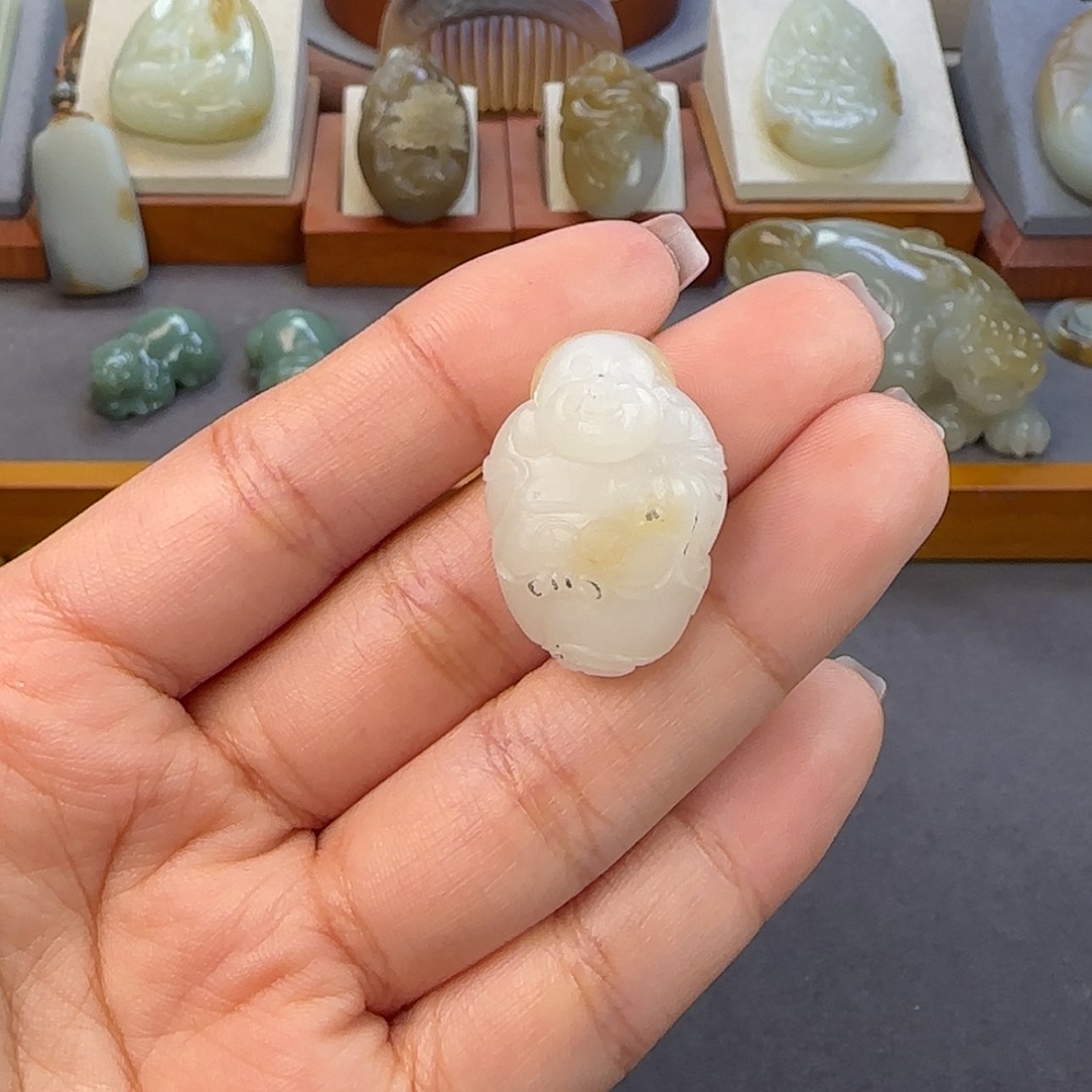 【闪购商品】定制和田玉笑口常开