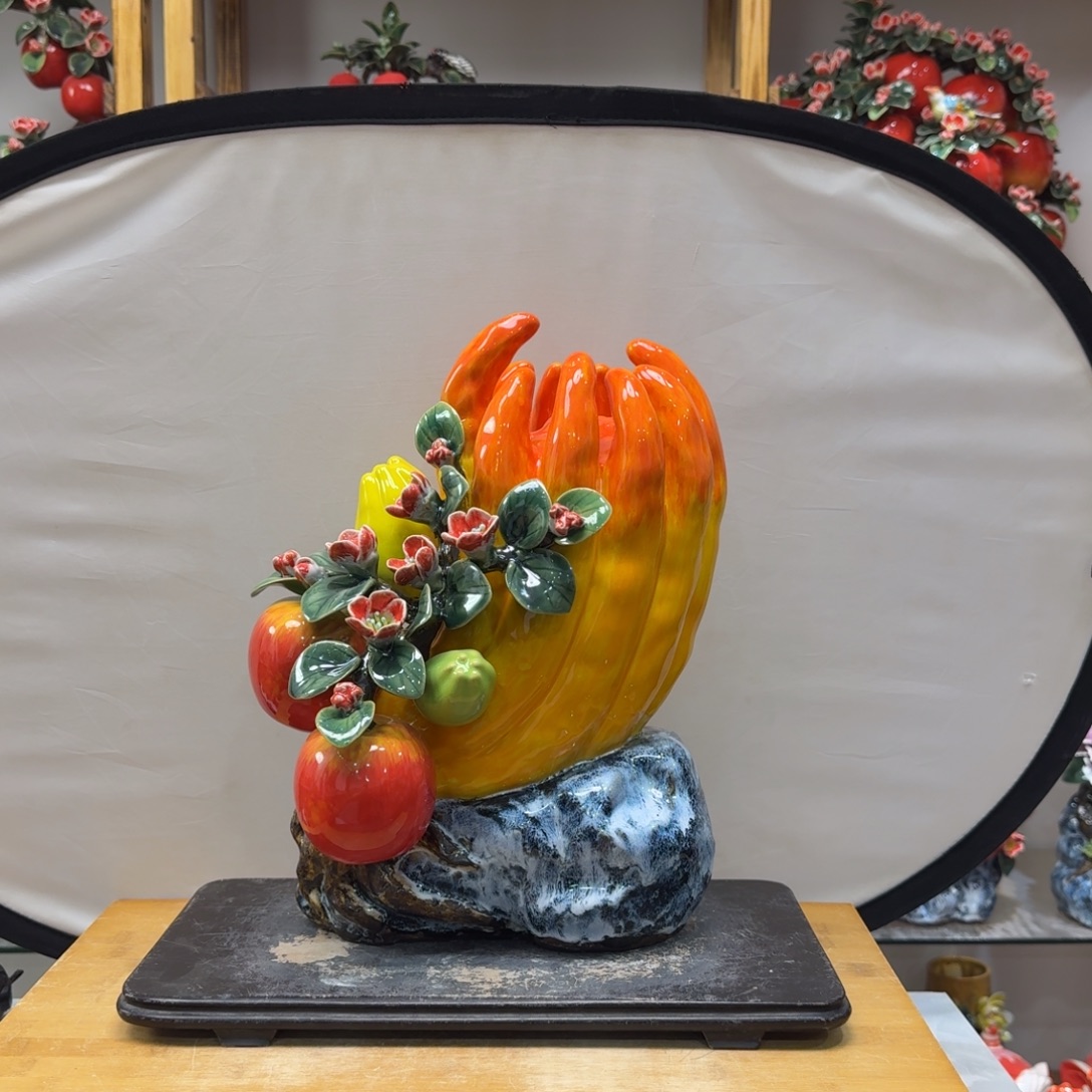 C***&陶瓷正财福手送底座