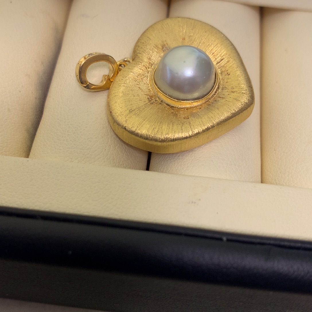 吊坠(不含链)银S925镶嵌海水珍珠