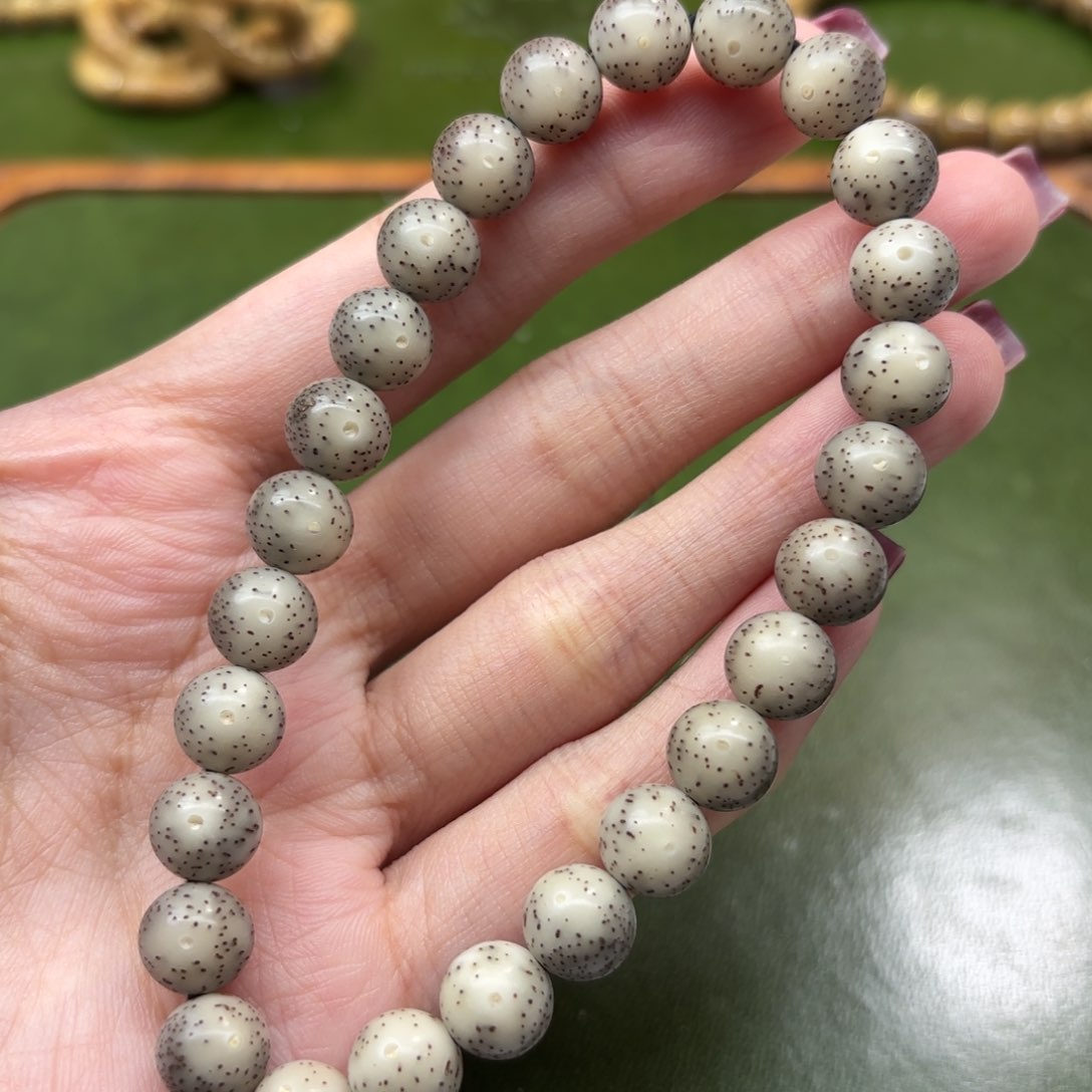 星月菩提吊坠9圆银标手持