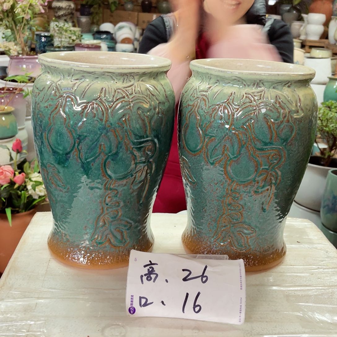 紫砂花盆高度26口径16