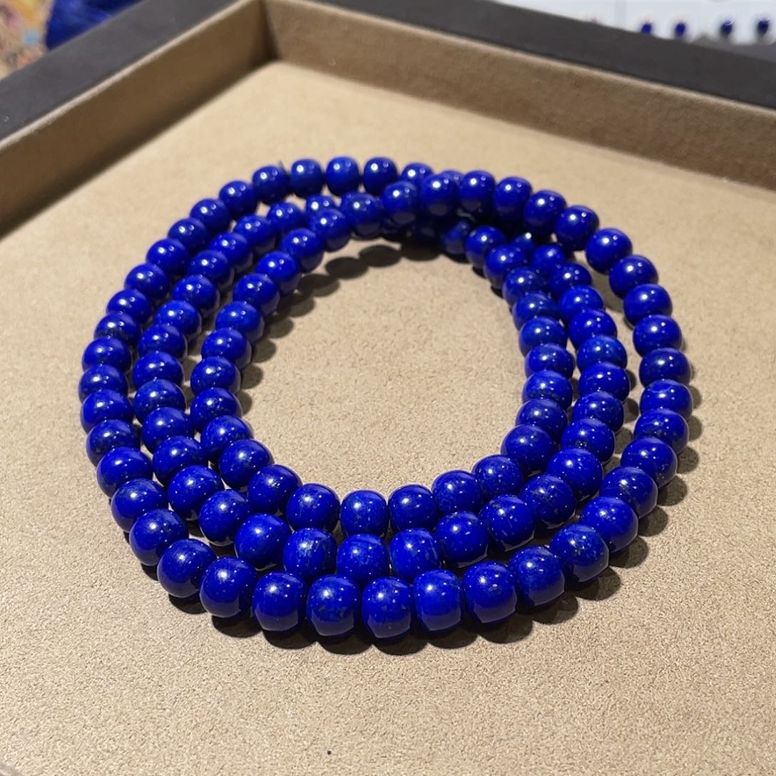 青金石未镶嵌精工老型108颗8.5mm