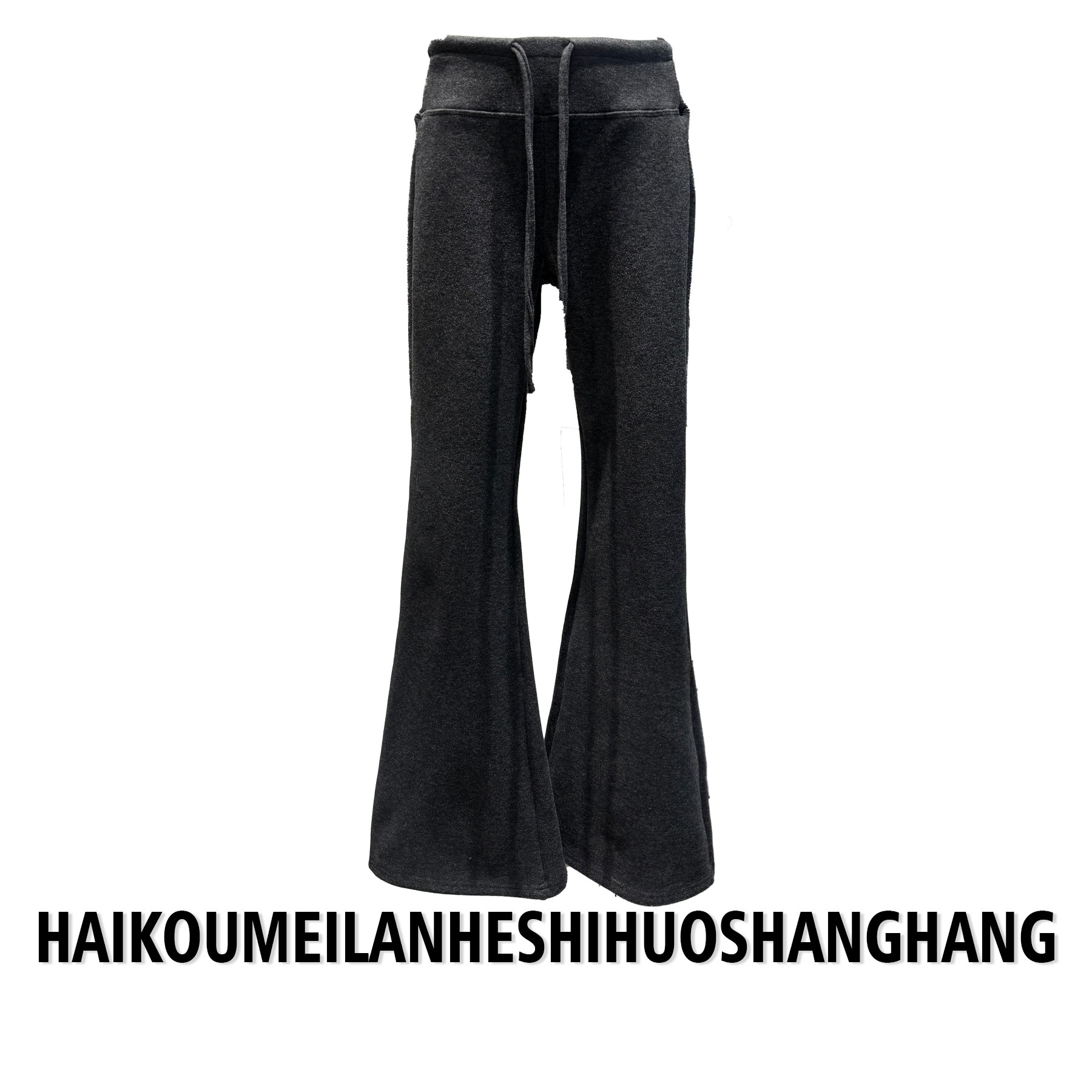 【ZZ严选】66271秋冬季微喇长裤女加绒加厚显瘦裤子