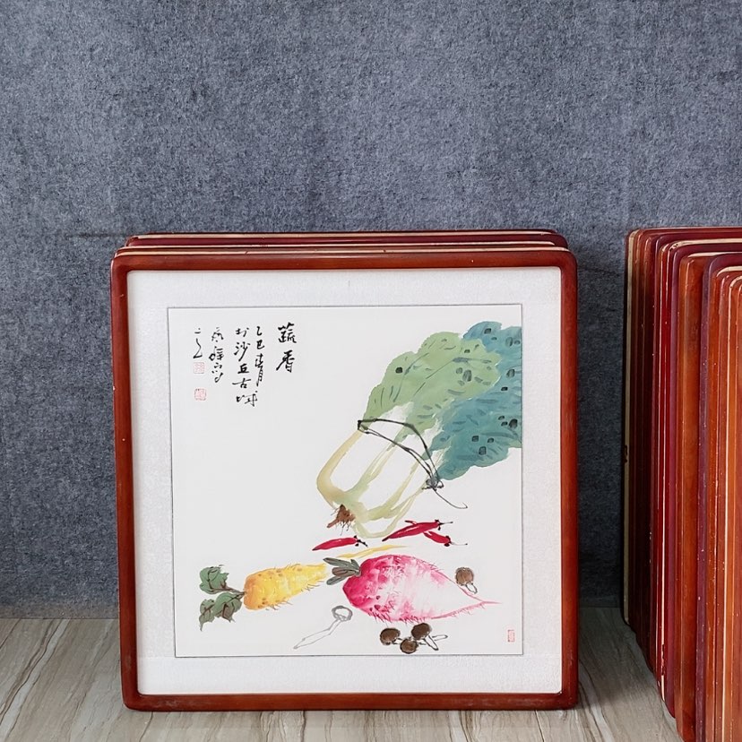 【闪购商品】国画书画作品带框65×65厘米