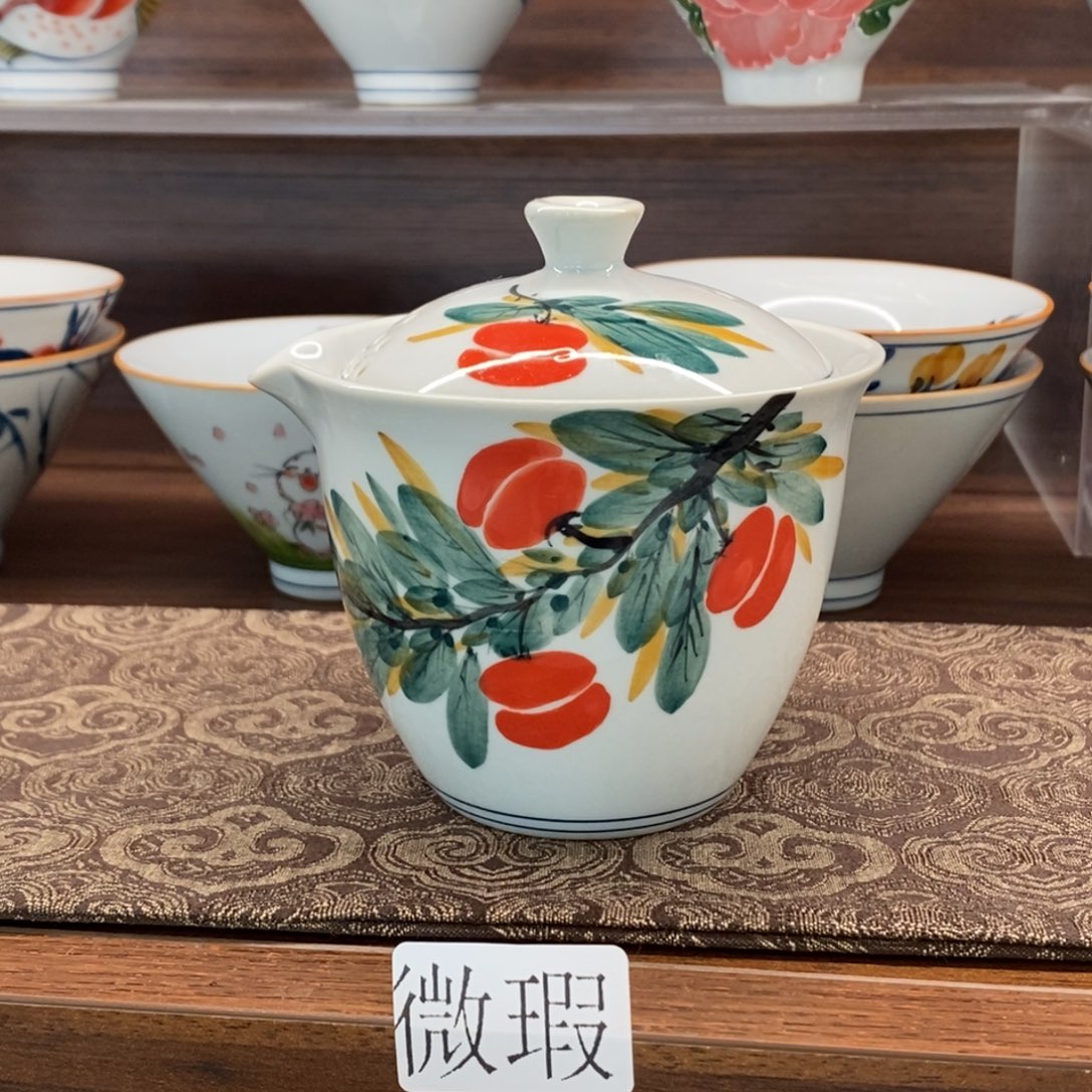 釉下彩老陶泥手工绘制