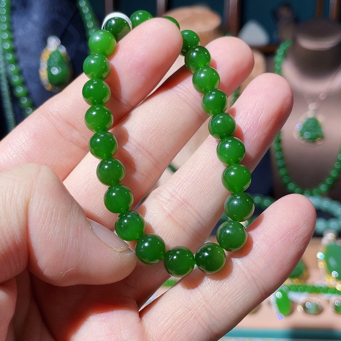 和田玉（碧玉）未镶嵌手串