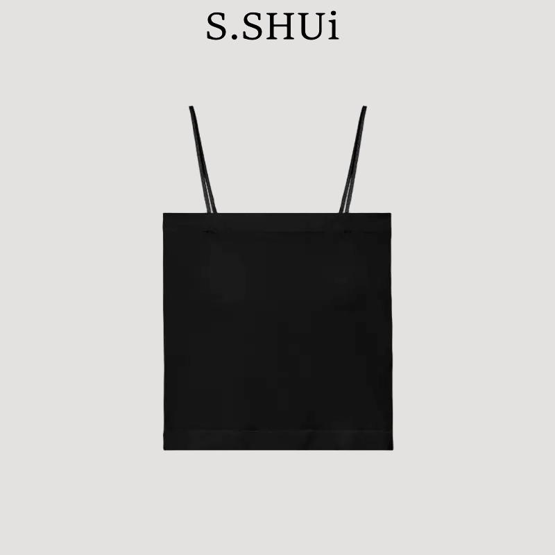 S.SHUi水水推修身凉感背心吊带带胸垫显胸小美背