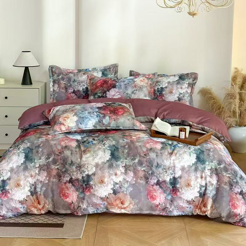 高档数码印花印花床品套件醇绵铂金棉印花四件套 柏林时代【琴总】